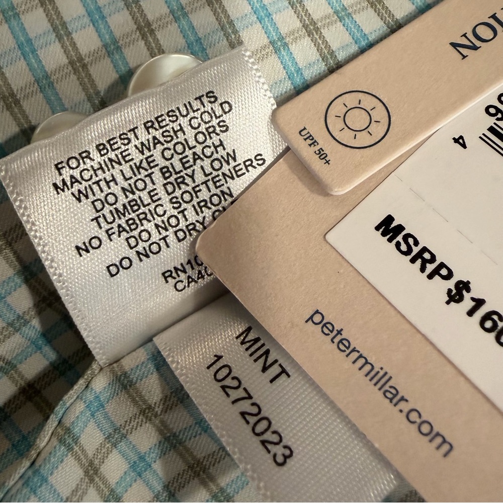 NWT Peter Millar Performance Button Down Shirt- M… - image 7